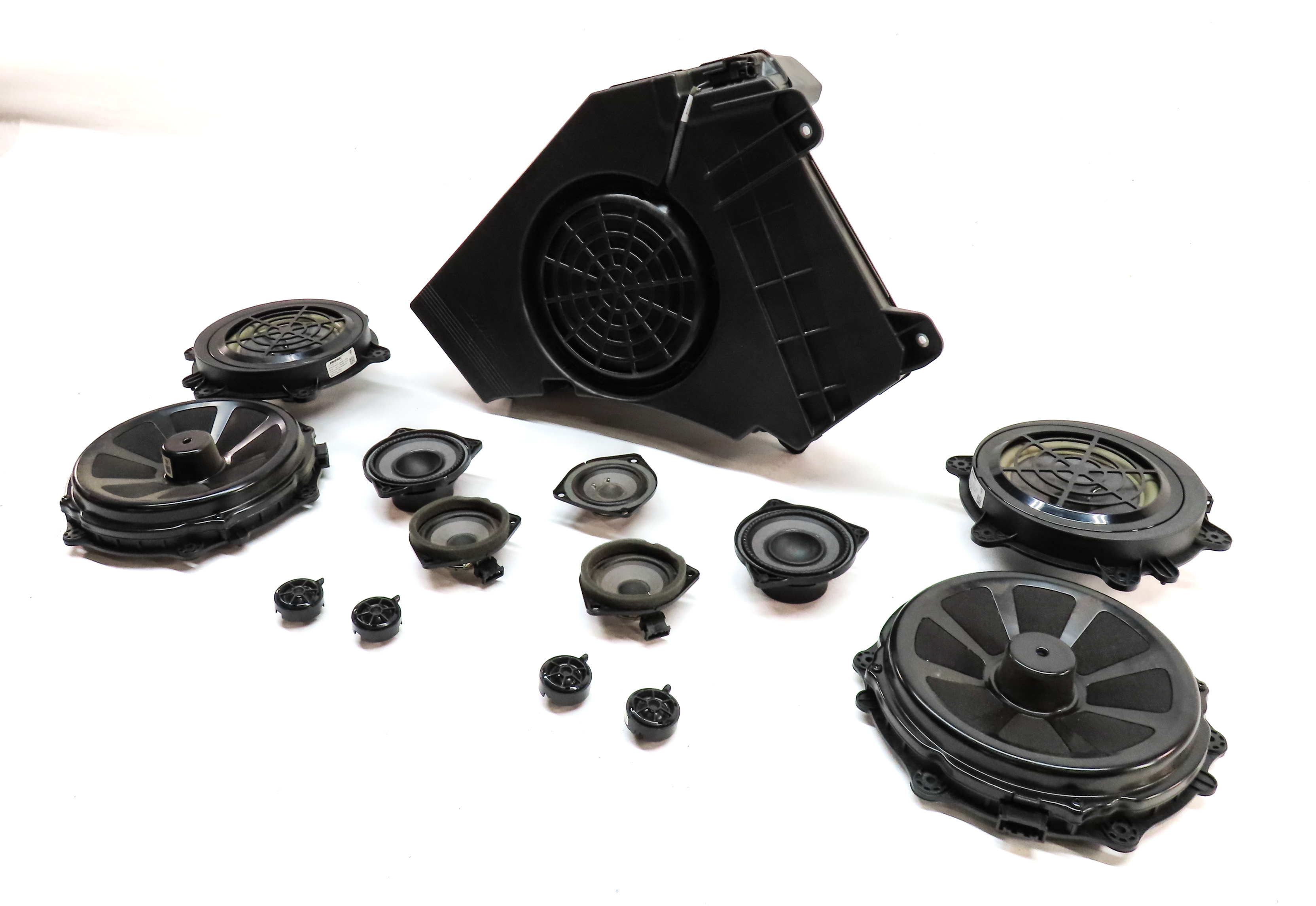 2015 PORSCHE CAYENNE (958) BOSE AUDIO SUB SUBWOOFER TWEETER SPEAKER SET-14 — exact item pictured